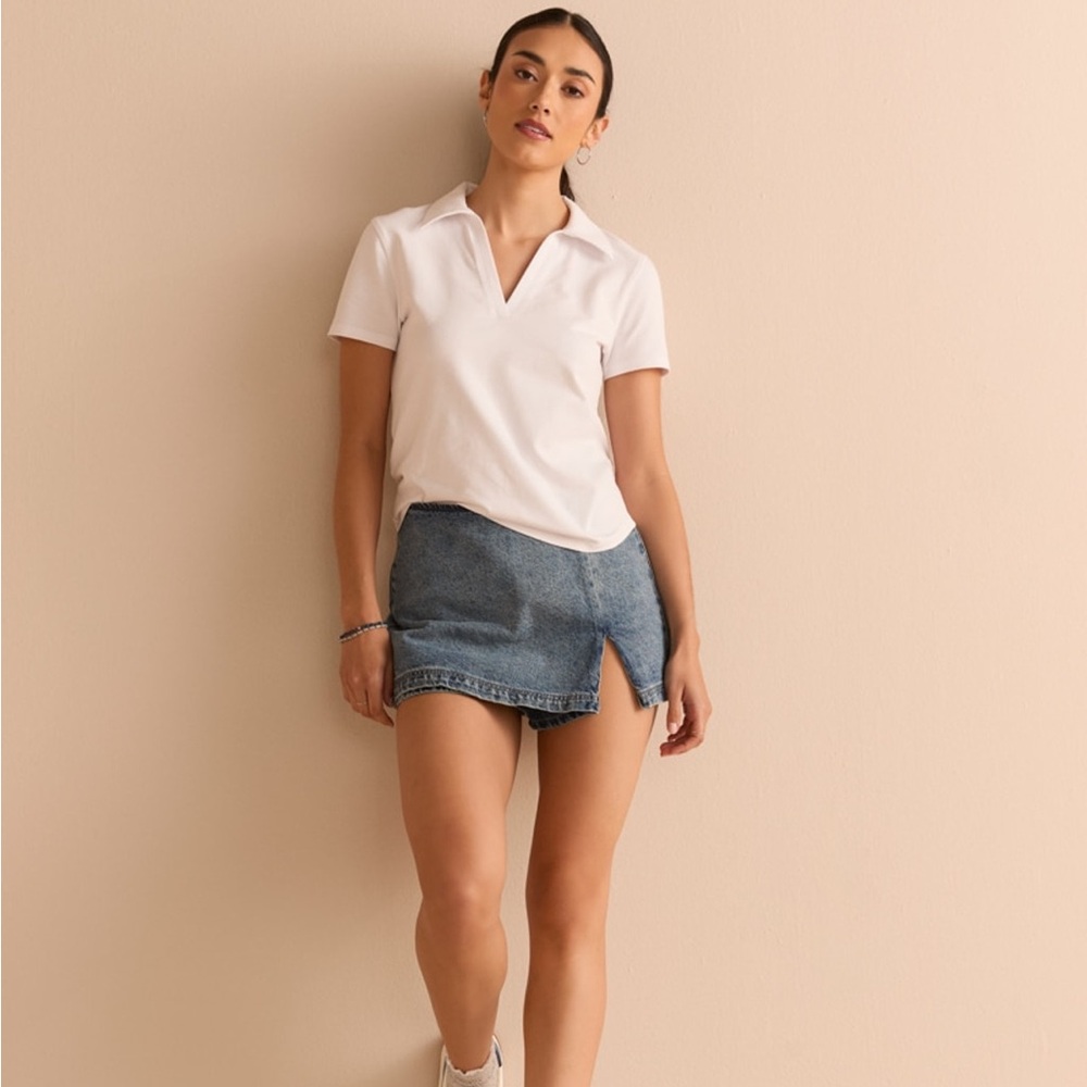 Lucia V Neck Polo Rugby Shirt